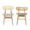 Baxton Studio Tarana Mid-Century Modern Grey Fabric and Natural Oak Finished Wood 2-Piece Dining Chair Set 234-2PC-13293-ZORO - alternate 4